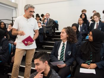 Daljit Nagra at a First Story RSL Outreach event