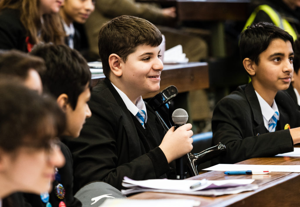 student reading at YWF19