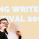 Young Writers' Festival 2019 - boy reading on stage