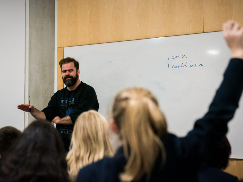 John Berkavitch at First Story Young Writers' Festival